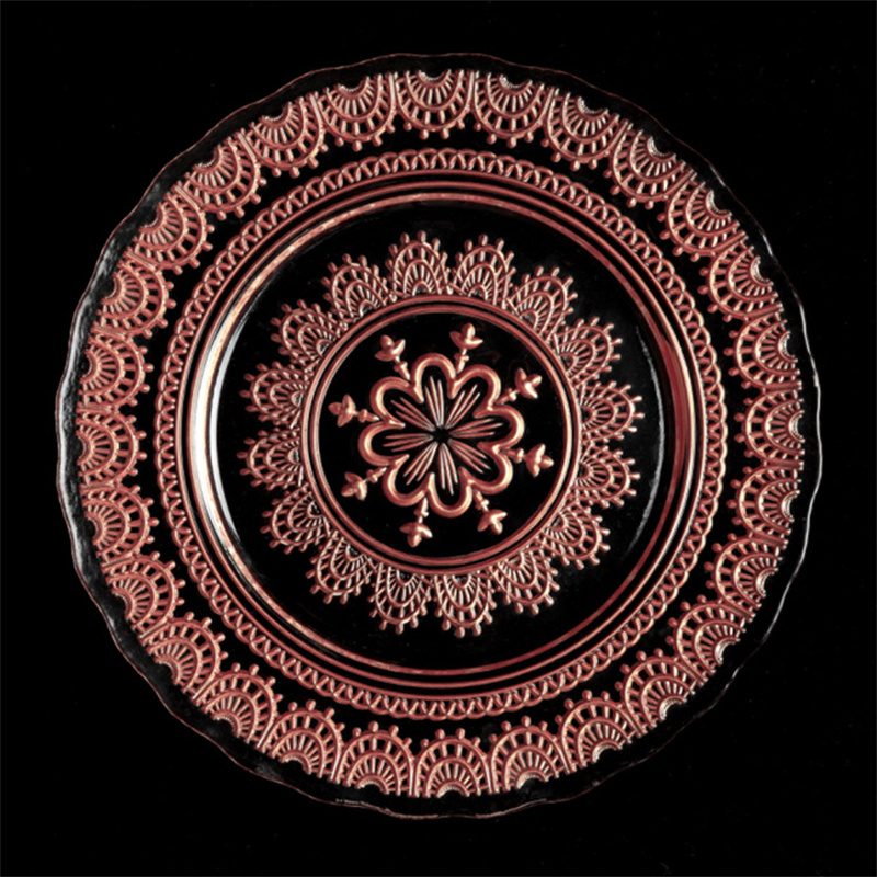 glass charger plate 1 Wholesale Glass Charger Plate PZ-056 - Image 1
